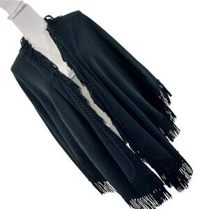 COLDWATER CREEK! RICH BLACK FINELY KNIT SERAPE STYLE OVERSIZED WRAP, SCARF! OS